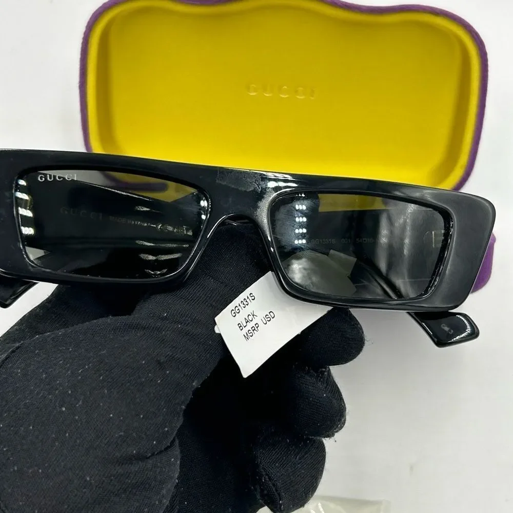 Men's Gucci acetate square sunglasses made in Italy